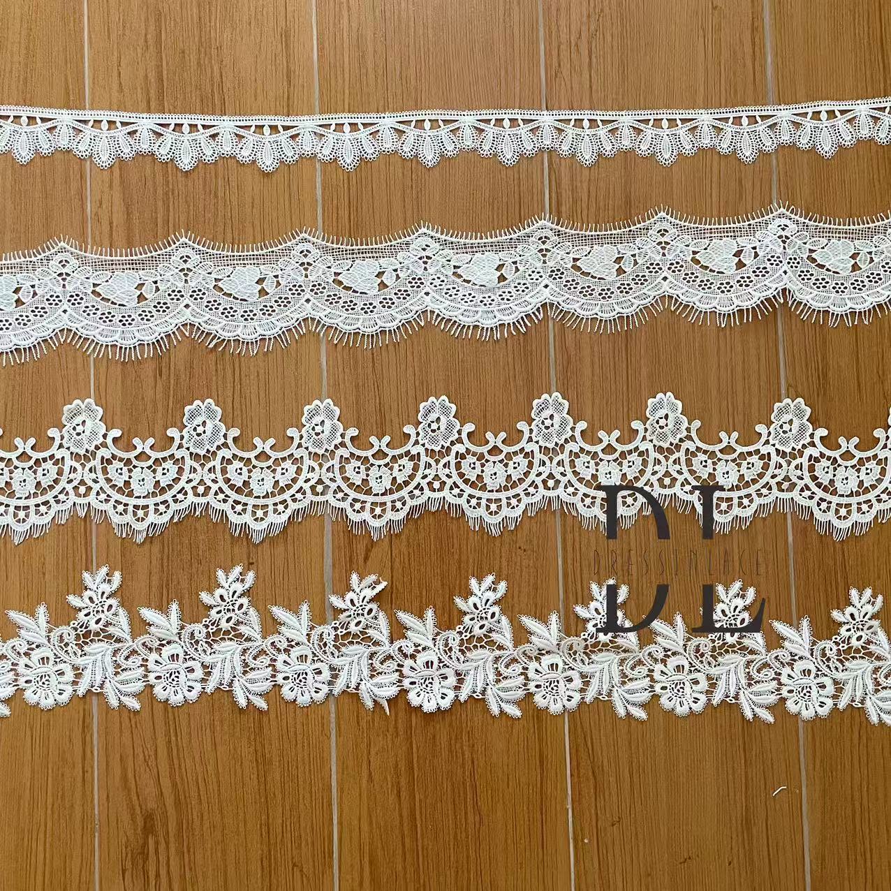 off-white Guipure Lace Trims for DIY fashion clothes, wedding veils accessories, home textiles decorate accessories