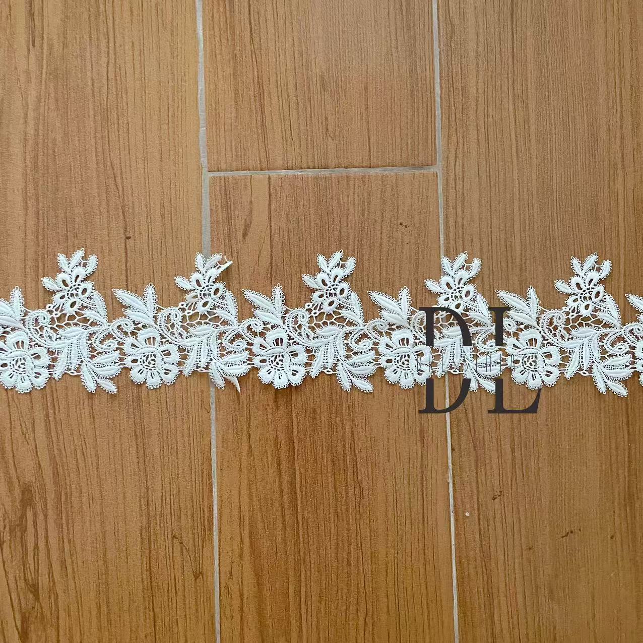 off-white Guipure Lace Trims for DIY fashion clothes, wedding veils accessories, home textiles decorate accessories