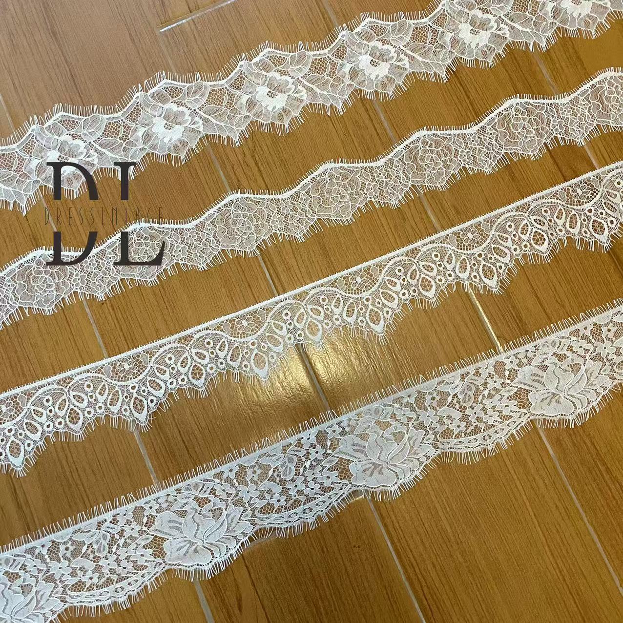 Eyelash trimming lace for fashion clothes, bridal dresses, wedding textiles accessories, home curtain textiles decorate
