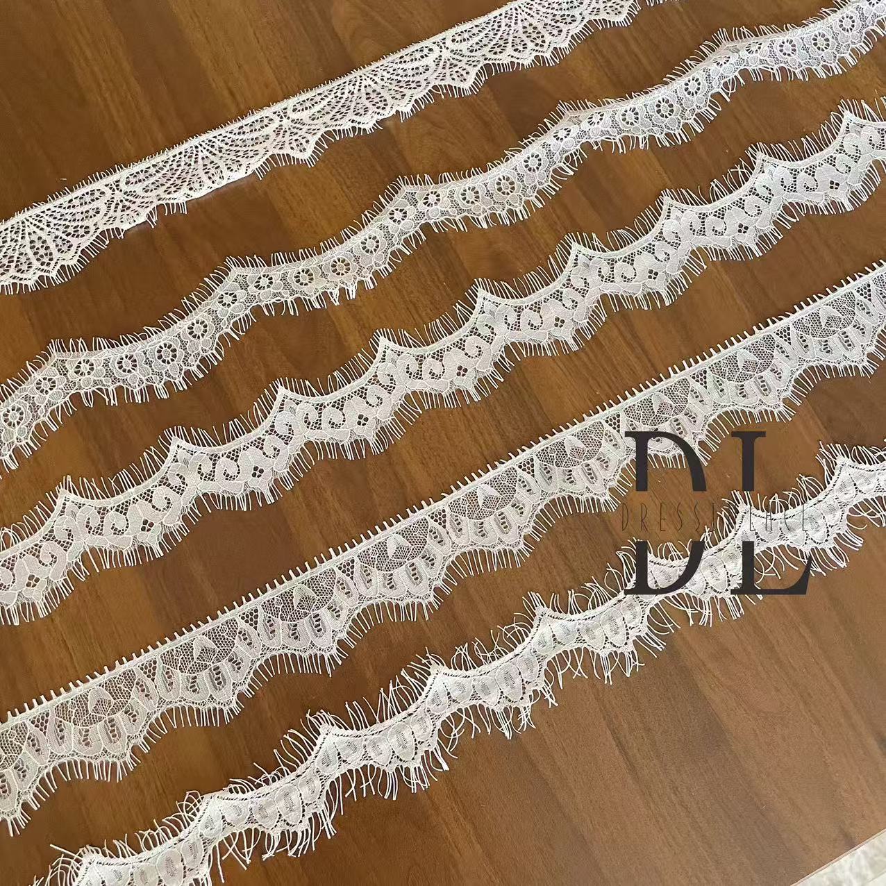 Eyelash lace trims for DIY fashion clothes, bridal dresses, wedding textiles accessories, home curtain textiles decorate, width 5cm