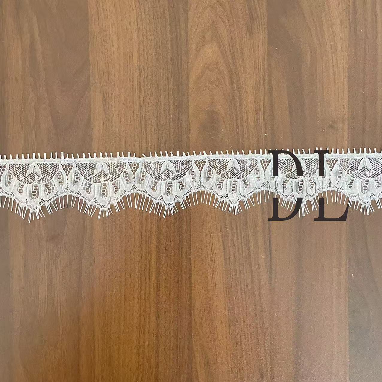 Eyelash lace trims for DIY fashion clothes, bridal dresses, wedding textiles accessories, home curtain textiles decorate, width 5cm