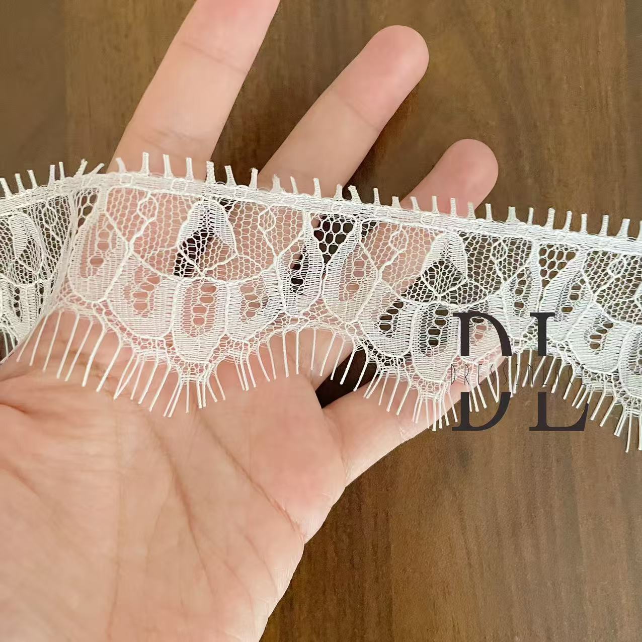 Eyelash lace trims for DIY fashion clothes, bridal dresses, wedding textiles accessories, home curtain textiles decorate, width 5cm