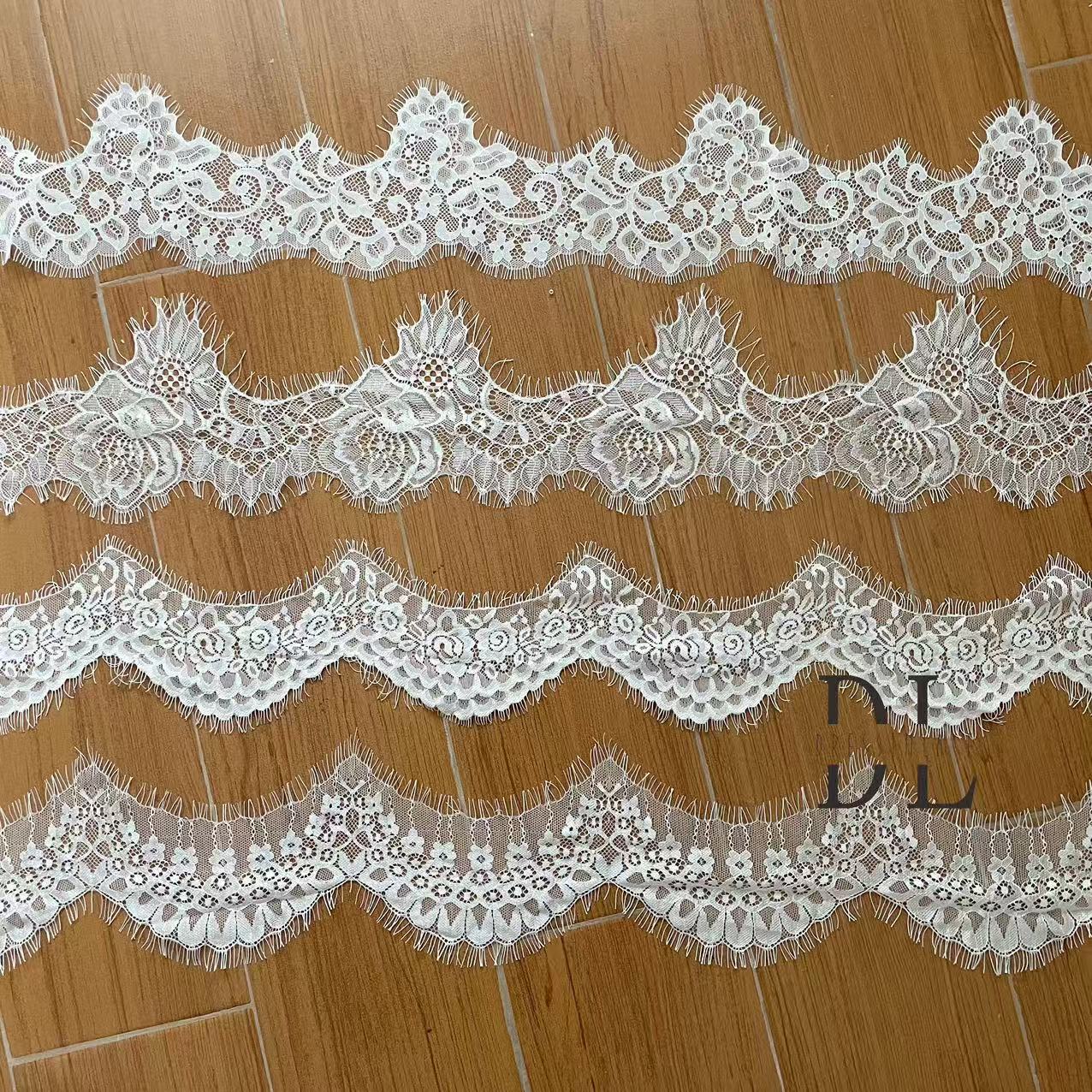 Good quality Chantilly lace trims for DIY fashion clothes, bridal dresses, wedding textiles accessories, home curtain textiles decorate, 3meters/roll