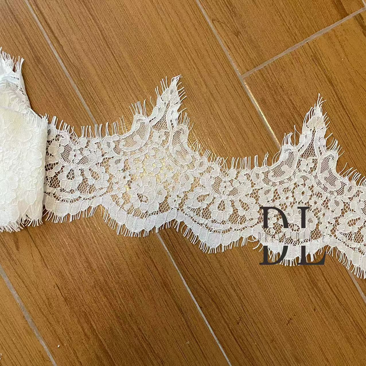 Scalloped French Lace Border For Bridal Veils, DIY fashion clothes, home textiles accessories