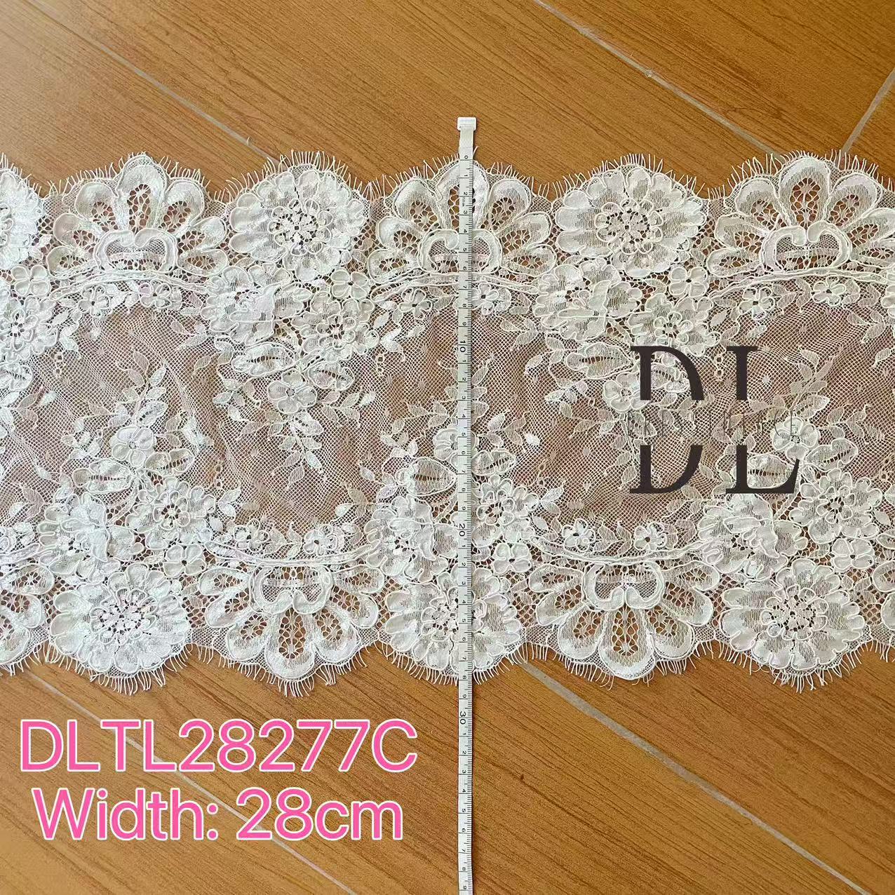 DL130013 Tejido de encaje de flores de satén 3D suave de alta calidad con cuentas de perlas para vestidos de novia 