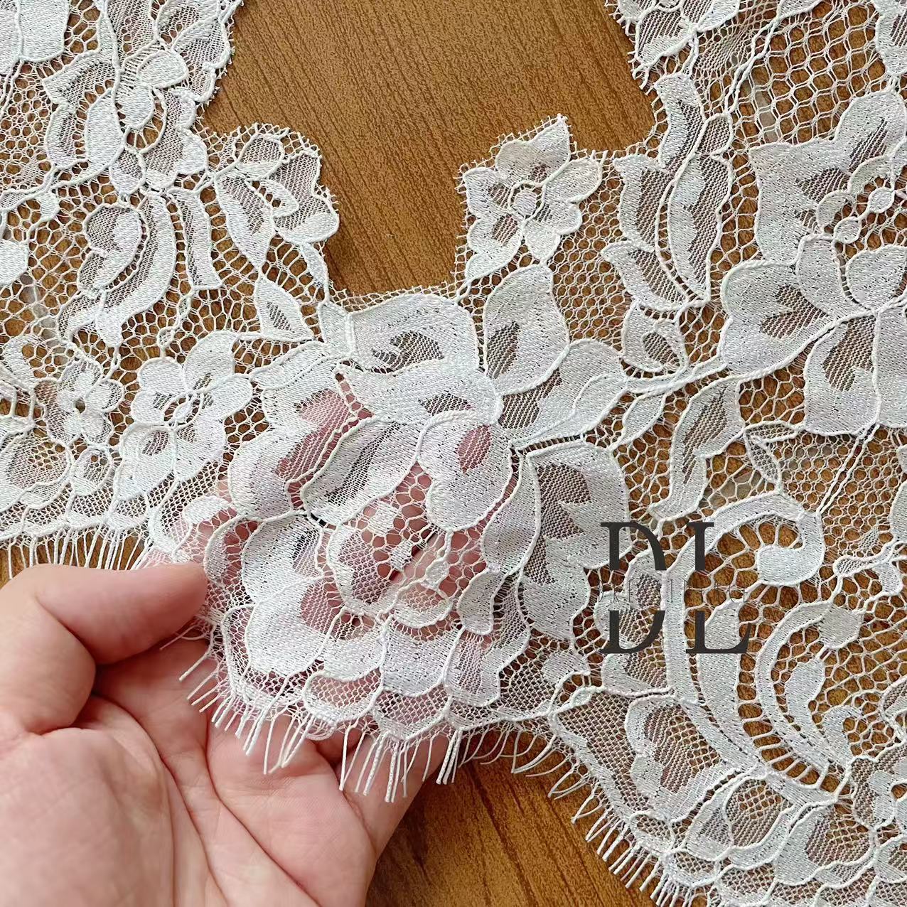 eyelash Chantilly lace trims for bridal dresses, wedding gowns, home curtain textiles decorate, 3meters/roll