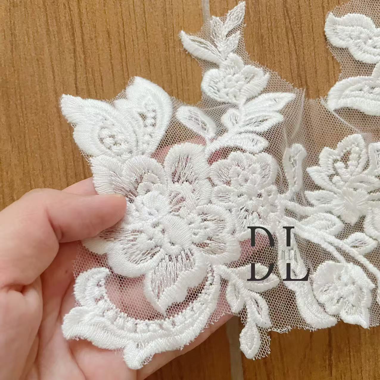 DLM2339&DLM2340 Embroidery Lace appliques for wedding dresses, bridal veils, high custom fashion clothes accessories