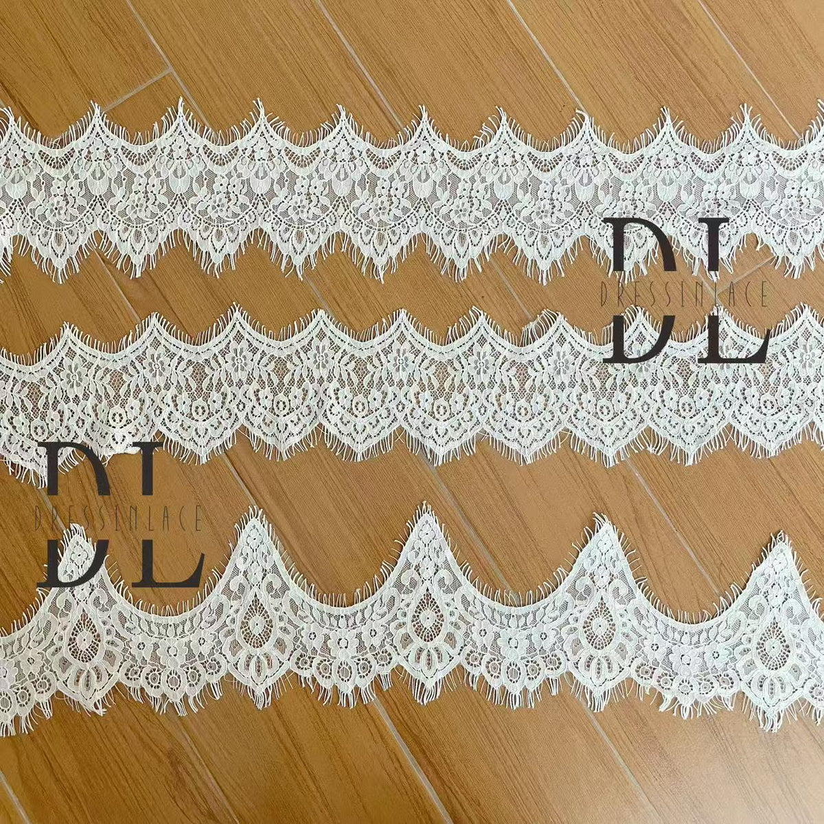 Chantilly lace trims with small cording for bridal dresses, wedding gowns, home curtain textiles decorate, 3meters/roll