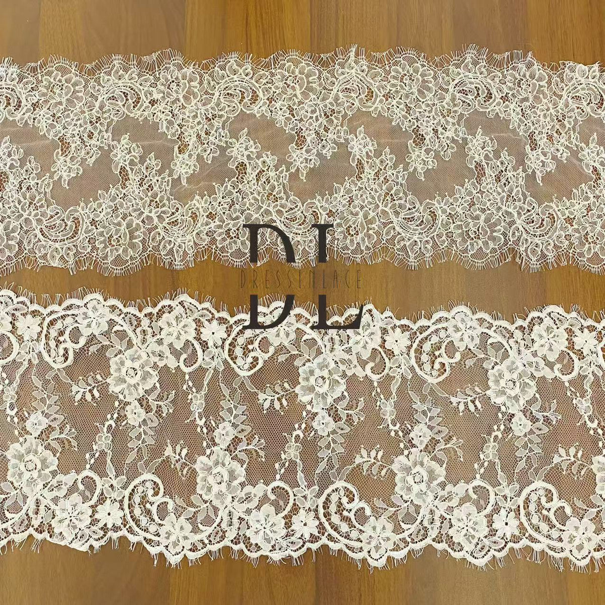 Corded Chantilly lace trim edges for bridal wedding dresses, bridal veils, fashion cloth, home textiles accessories